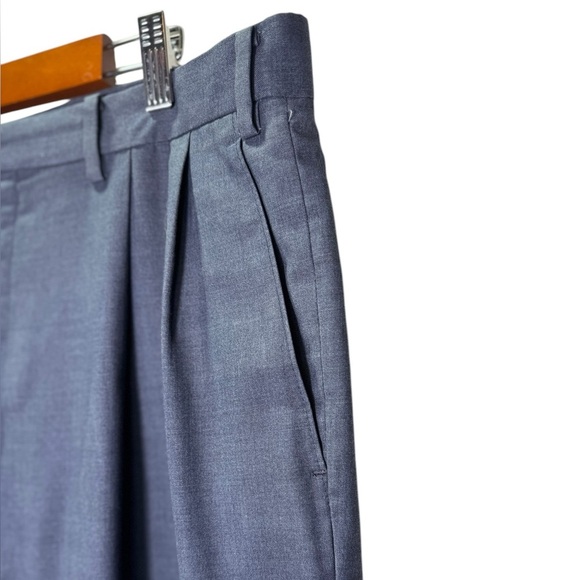 Lauren Ralph Lauren Pants Mens 36W X 30L Charcoal Blue Herringbone Straight Leg - Picture 4 of 10